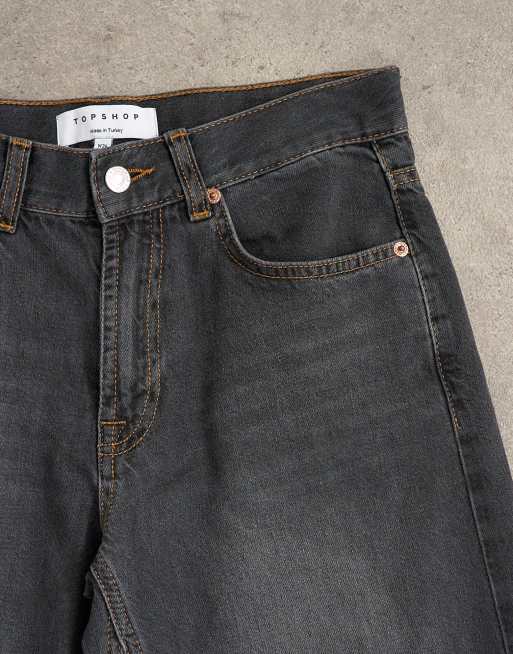 Topshop - Jean court ample et léger - Noir délavé, 6 de 8