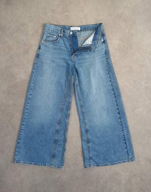 Topshop - Jean court large et léger - Délavé, 7 de 8