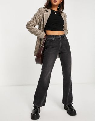 Femme Topshop - Jean évasé style années 90 - Noir délavé