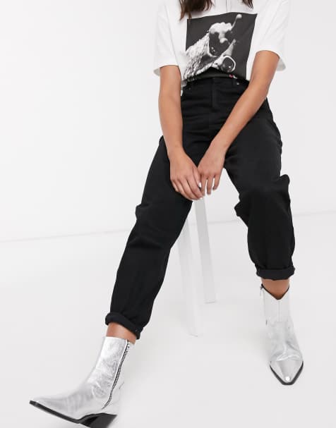 Topshop - Jean fuselé - Noir