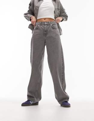 Jean taille basse style années 90 - Gris W26 L30