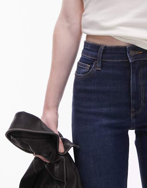 Topshop - Jeans a zampa a vita alta blu ricco, 2 di 5