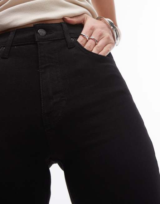 Topshop - Jeans a zampa a vita alta neri, 5 di 5