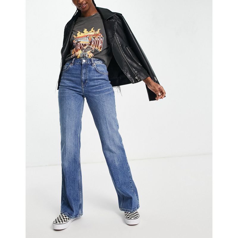 Jeans a zampa Jeans Topshop - Jeans a zampa comodi, colore blu medio 