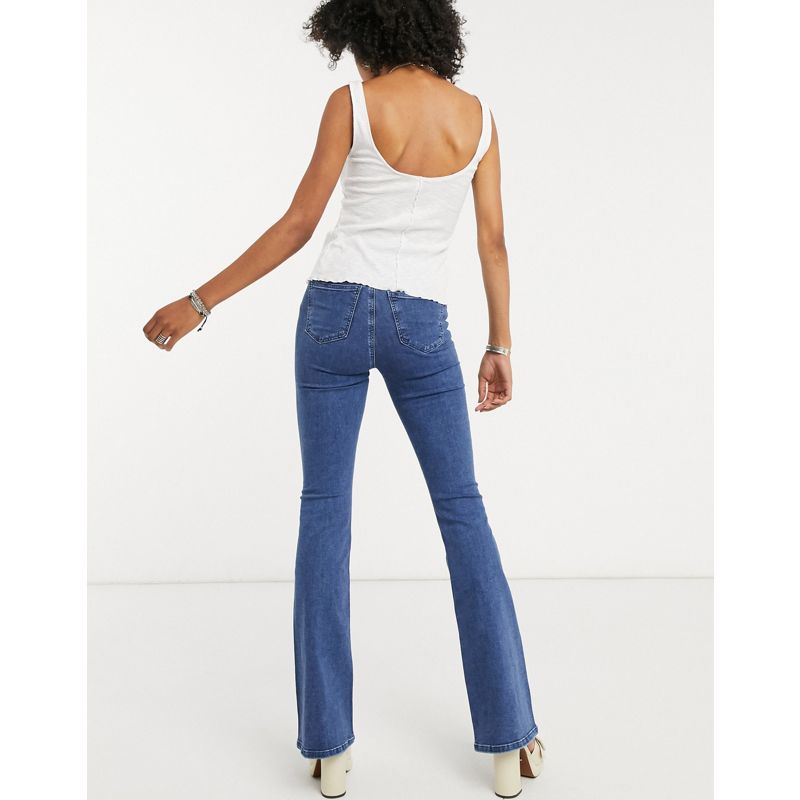 Donna gbHl3 Topshop - Jeans a zampa lavaggio blu medio