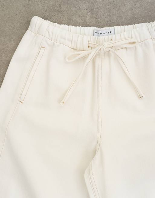 Topshop - Jeans bombati bianco osso, 8 di 8