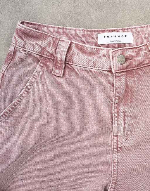 Topshop - Jeans bombati multitasche a vita alta lilla, 5 di 7