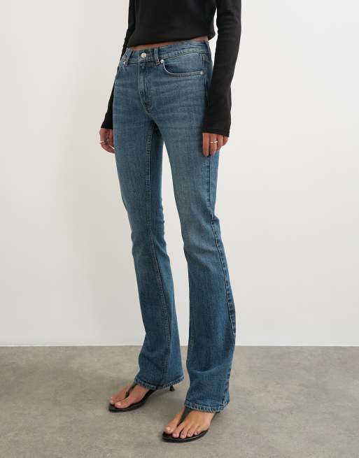 Topshop jeans bootcut a vita bassa anni '90 in blu scuro, 3 di 5