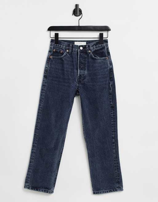 Topshop jeans in blue black wash