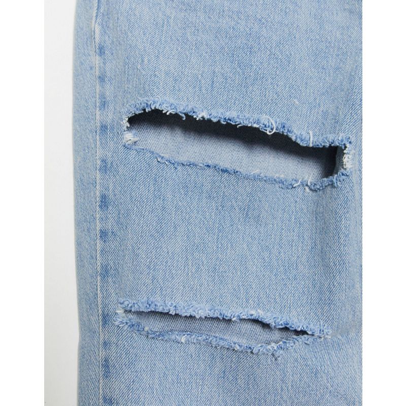 eXu6j Jeans Topshop - Jeans lavaggio super candeggiato con doppi strappi sulle ginocchia