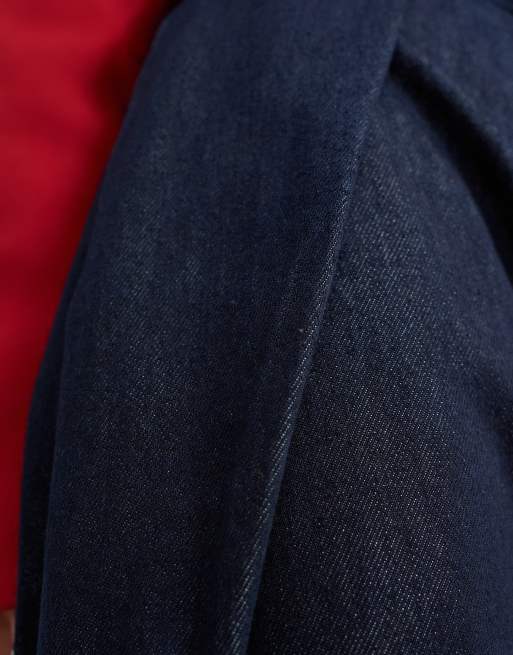 Topshop jeans met overslag aan de voorkant in indigo, 4 van 5