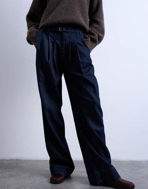 Topshop - Jeans met super hoge taille en ceintuur in indigo, 2 van 5