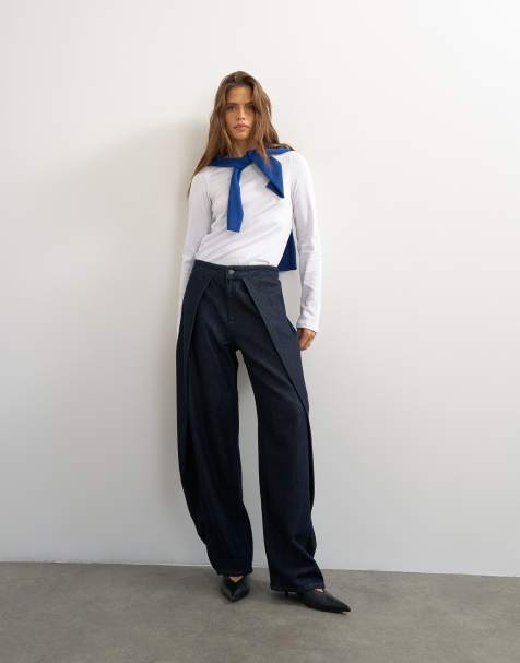 Topshop jeans z kopertowym przodem w kolorze indygo - view 1