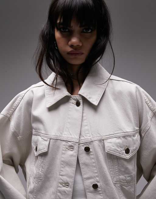 White denim jacket topshop sales