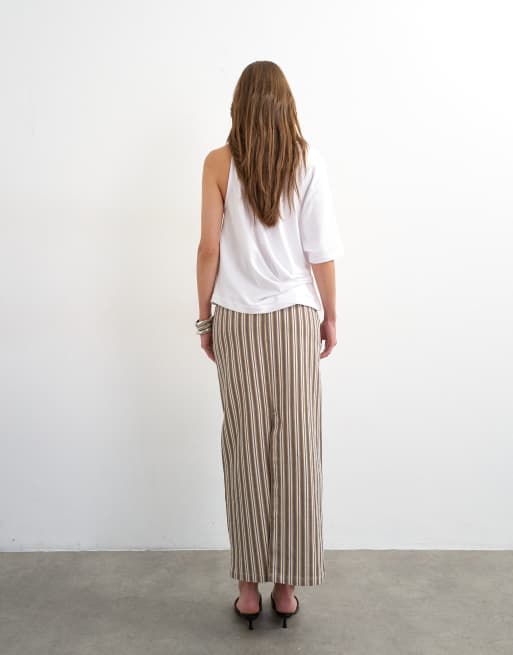 Topshop – Jeansowa kolumnowa spódnica maxi w paski, 3 z 5