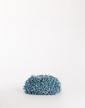 Topshop Jemma beaded clutch bag in blue