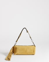 Topshop Jemma real leather tassel shoulder bag in buttermilk