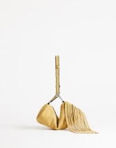 Topshop Jemma small real leather tassel shoulder bag in buttermilk