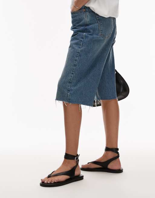 Topshop Jeremiah toe thong sandals in black