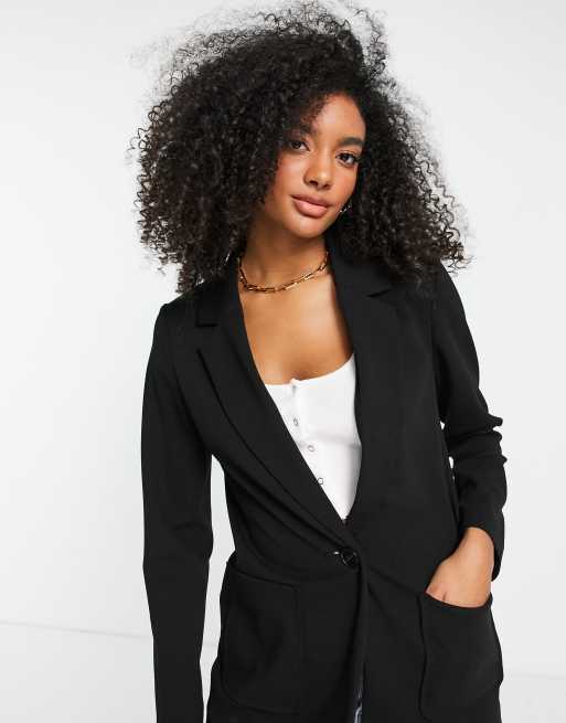 Black jersey hot sale blazer ladies