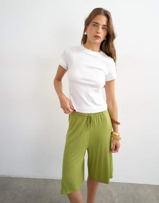 Topshop jersey-boardshorts i grøn, 5 af 5
