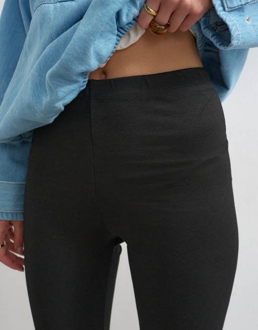 Topshop jersey capri leggings in black, 3 of 5