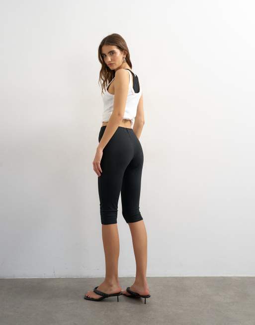 Topshop jersey capri leggings in black, 3 of 5