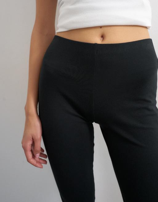 Topshop jersey capri leggings in black, 4 of 5