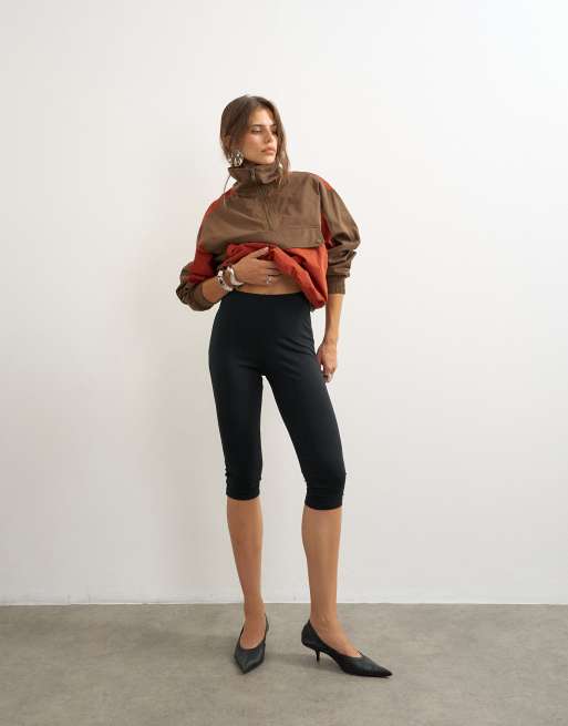 Topshop jersey capri leggings in black, 3 of 5