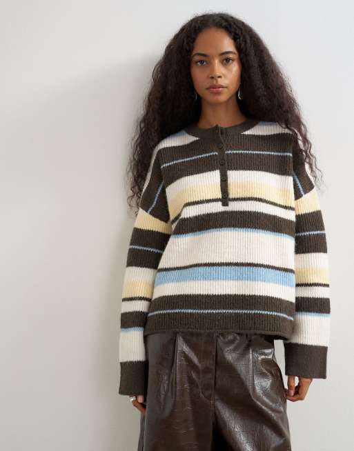 Topshop - jersey de punto fácil con cuello panadero en varios colores, 3 de 4