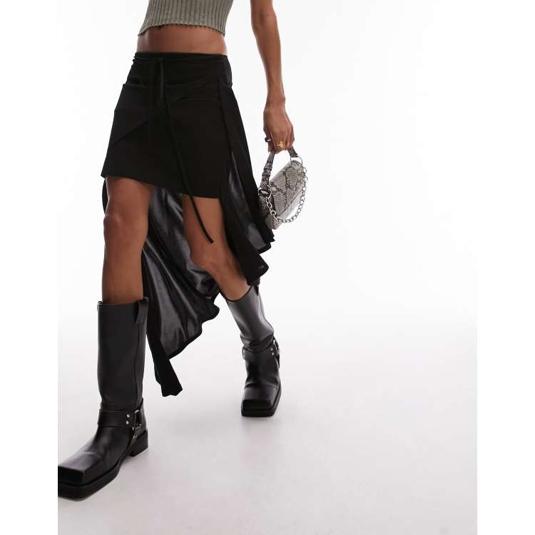 スカート [media82] Asymmetric Jersey Skirt 205204523-1-black?$n_750w$&wid
