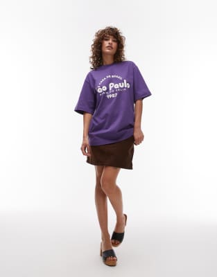 Shop Topshop Jersey Sao Paolo Oversized T-shirt