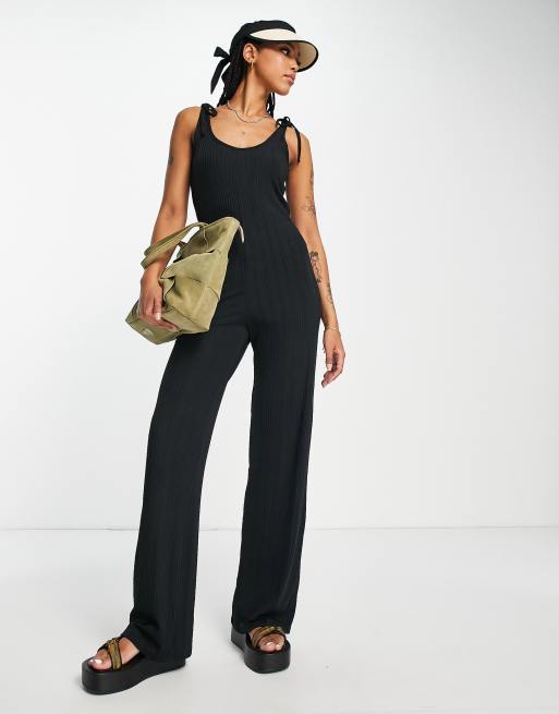 Tie-Shoulder Jumpsuit