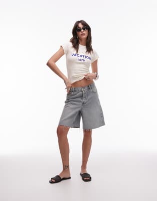 Topshop Jersey Vacation Graphic Everyday Tee