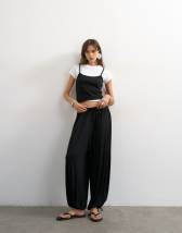 Topshop jersey viscose balloon trousers in black