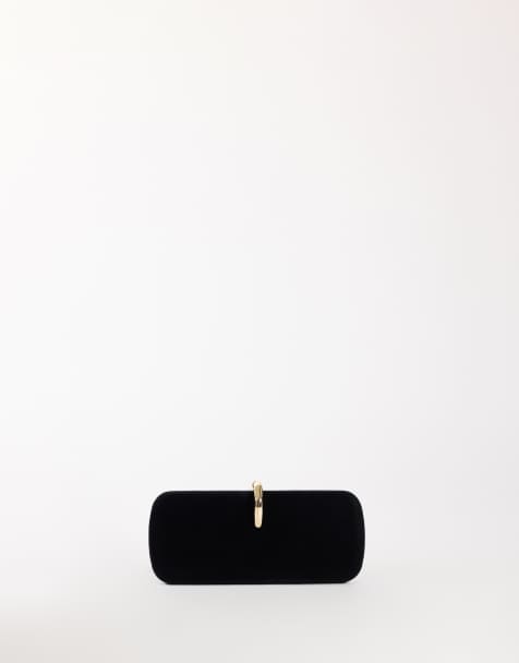 Topshop Jesse piccola pochette con dettagli metallici nera - view 1