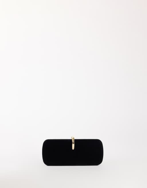 Topshop Jesse piccola pochette con dettagli metallici nera, 1 di 4