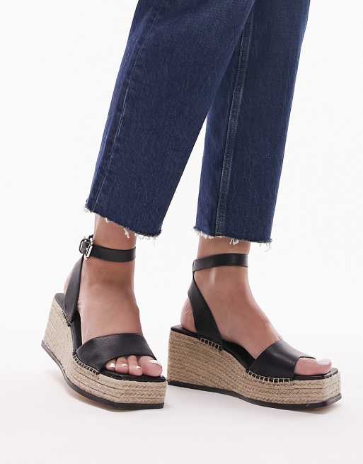 Topshop brown wedges sale