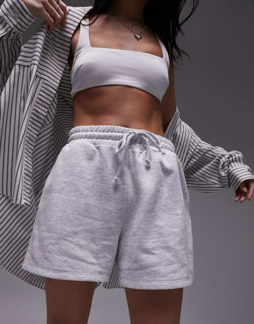 Grey jogger shorts womens new arrivals