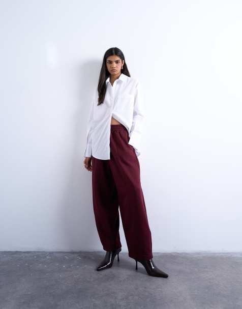 Topshop - Joggers bombati bordeaux - view 1
