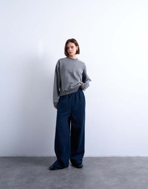 Topshop - Joggers dritti blu navy - view 1