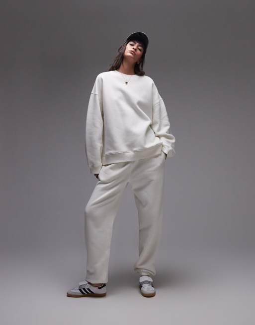 Topshop - Joggers écru con polsino
