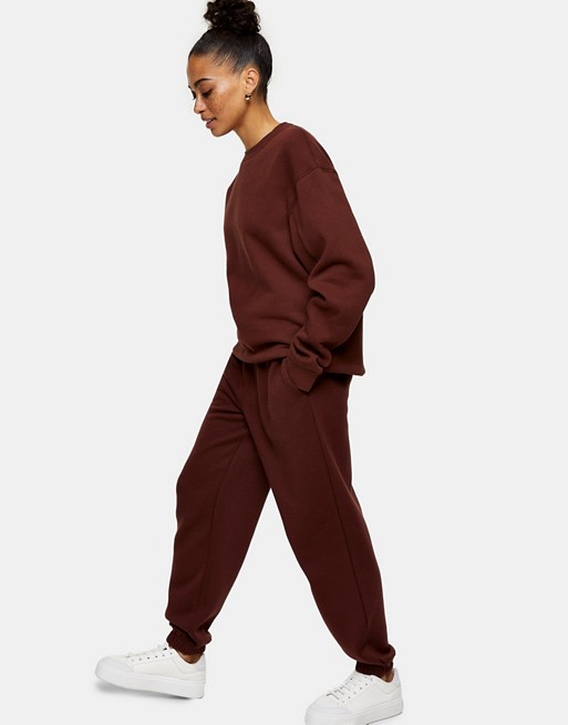 Topshop joggers in chocolate