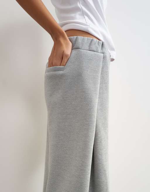 Topshop joggers met hoge taille en plooien in grijs gemêleerd, 5 van 5
