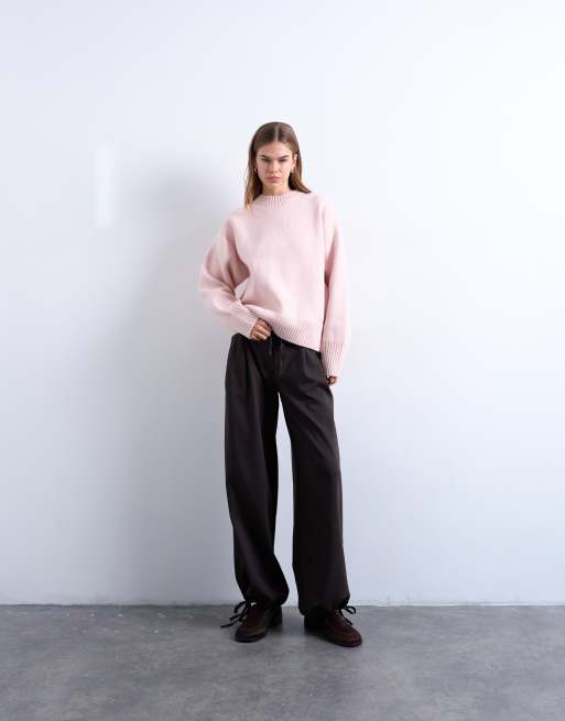 Topshop - Joggers sartoriali a palloncino color antracite
