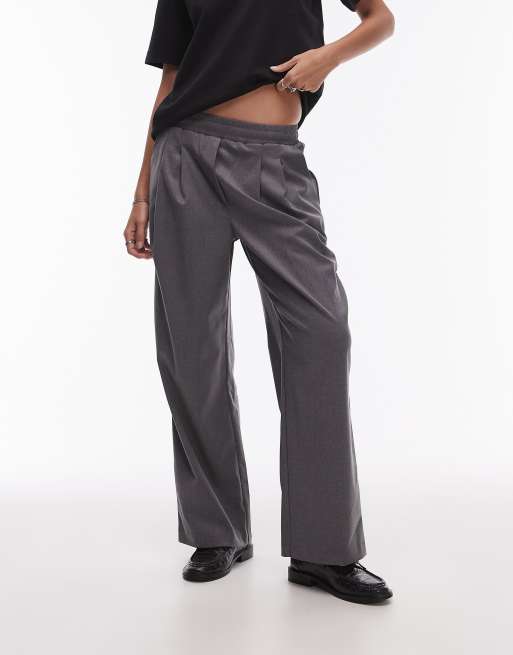 Topshop - Joggers sartoriali con pieghe color ardesia, 2 di 5