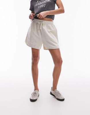 Topshop - Jogging-Shorts in Steinbeige-Neutral