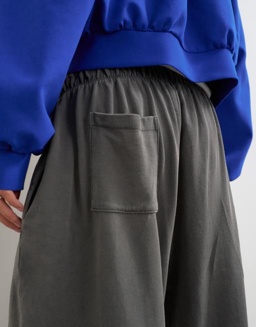 Topshop joggingbroek met halfhoge taille in grijze wassing, 5 van 5