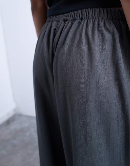 Topshop – Jogginghose in Grau mit Boxershorts-Bund und Tunnelzug, 2 von 5