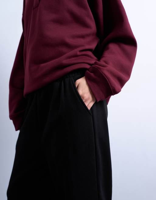 Topshop – Jogginghose mit geradem Schnitt in Schwarz, 4 von 5